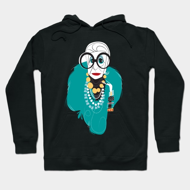 Iris Apfel Hoodie by breakfastjones